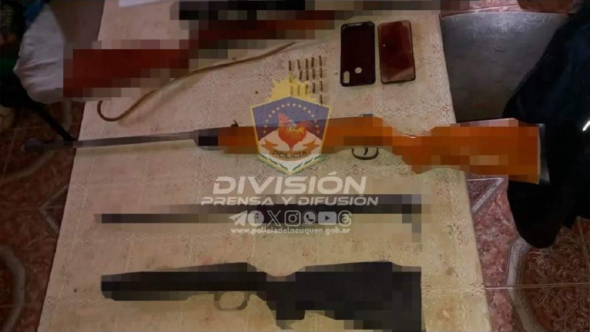 Allanamiento en Varvarco. Fuente: (Policía de Neuquén)