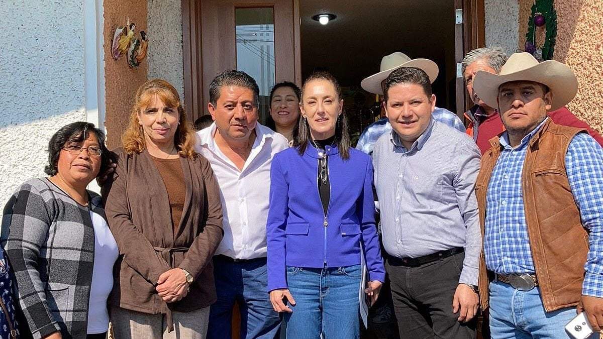 La jefa de gobierno durante un recorrido por Milpa Alta este domingo