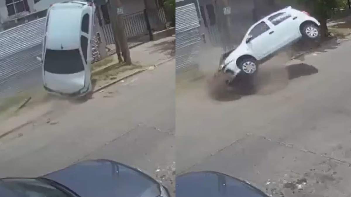 Delincuentes se enfrentaron a la Policía y escaparon tras un vuelco de película