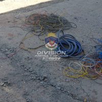 Lo encontraron infraganti mientras robaba cables de una empresa en Rincón de los Sauces