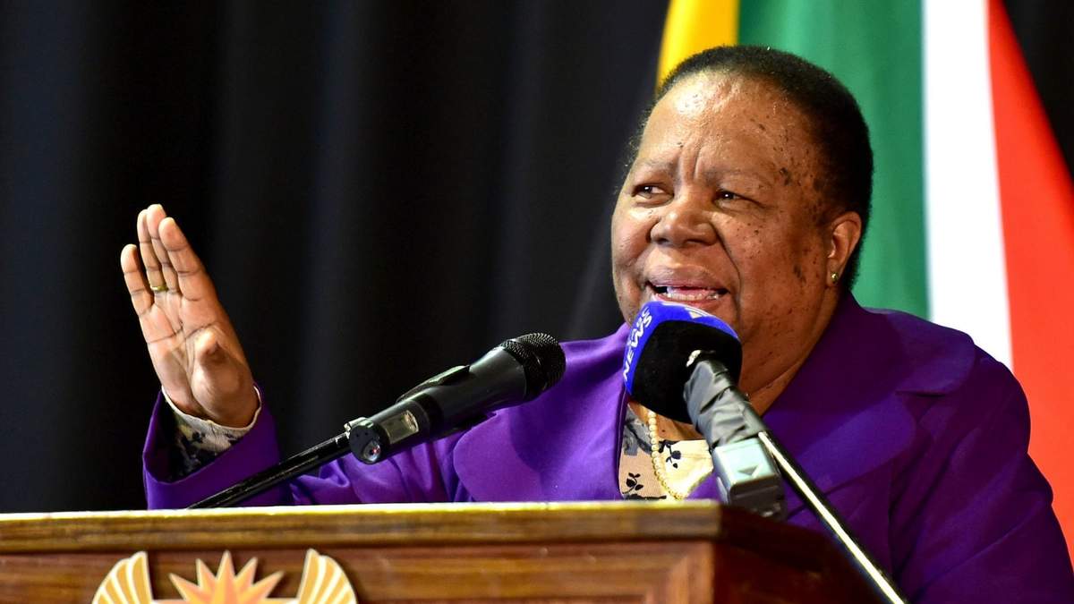 La ministra de Relaciones Internacionales y Cooperación de Sudáfrica, Naledi Pandor. Fuente: (Twitter)