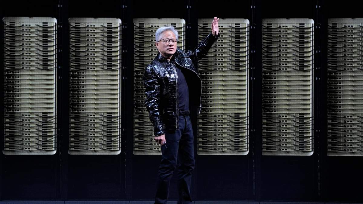 El fundador y CEO de Nvidia CEO Jensen Huang en un evento tecnológico en Las Vegas el 5 de enero del 2026