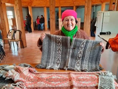 En Aluminé las mujeres tejedoras pusieron en valor sus diseños tejidos