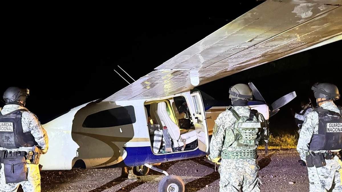La avioneta interceptada en Colima