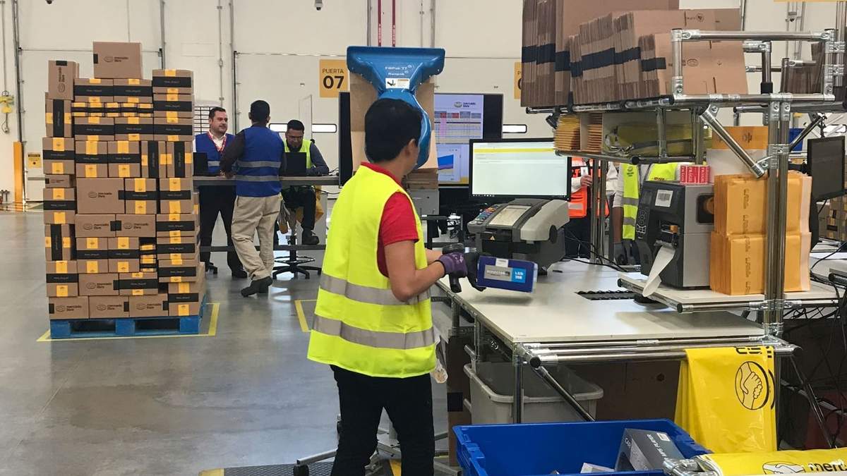 Centro de distribución de Mercado Libre. Fuente: (Instagram).