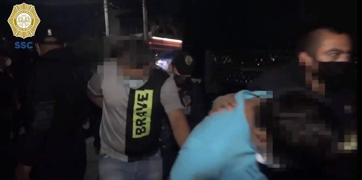 Los detenidos en el operativo. Foto SSC