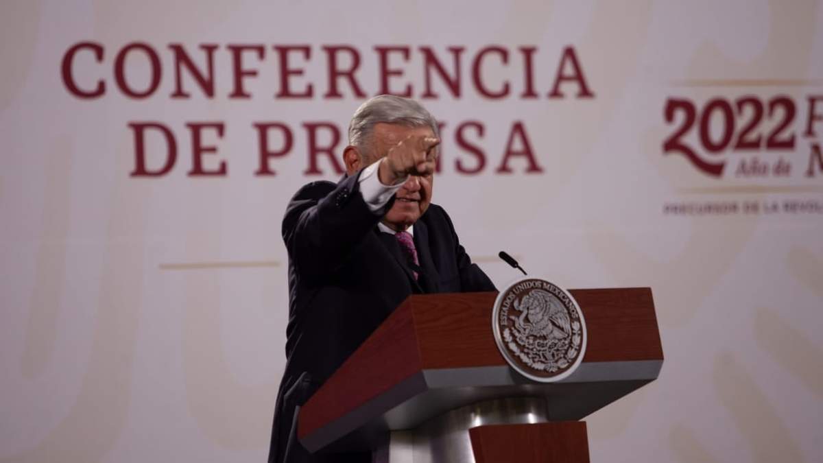 El presidente durante la conferencia nacional de este lunes
