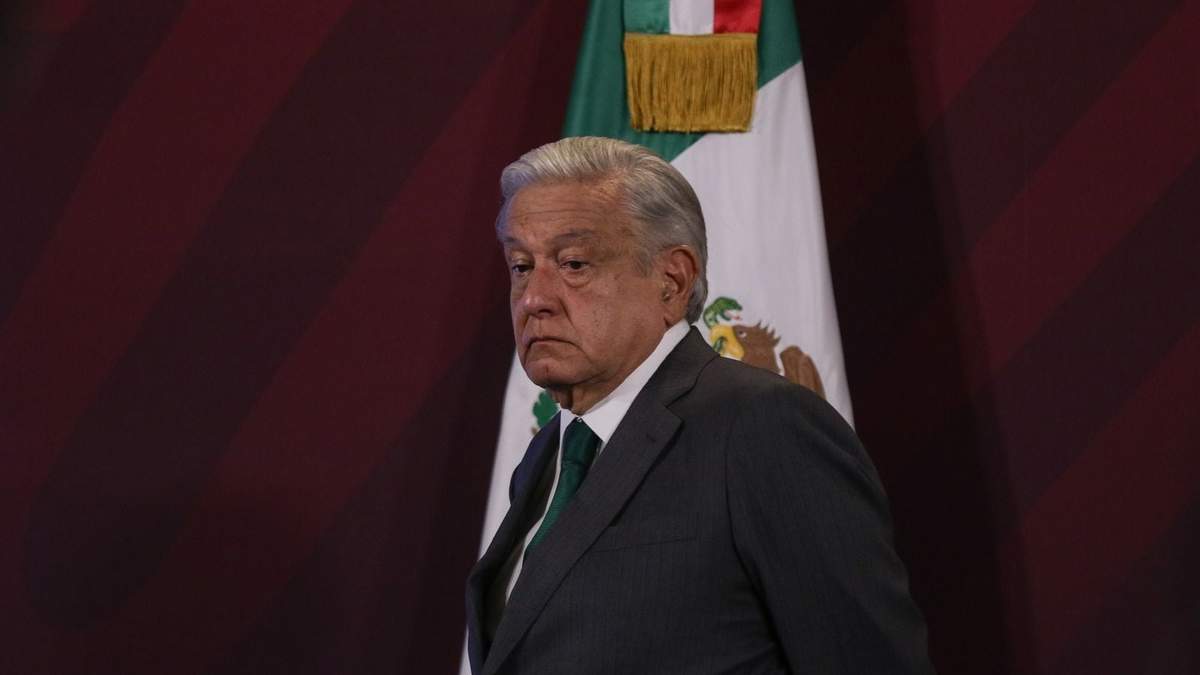 El presidente durante la conferencia de este martes en Palacio Nacional