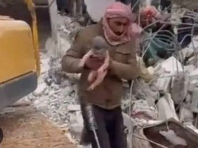 Bebé que nació bajo los escombros tras el terremoto en Siria fue adoptada