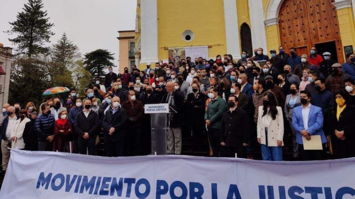 La protesta en la plaza Sebastián Lerdo de Tejada de Xalapa