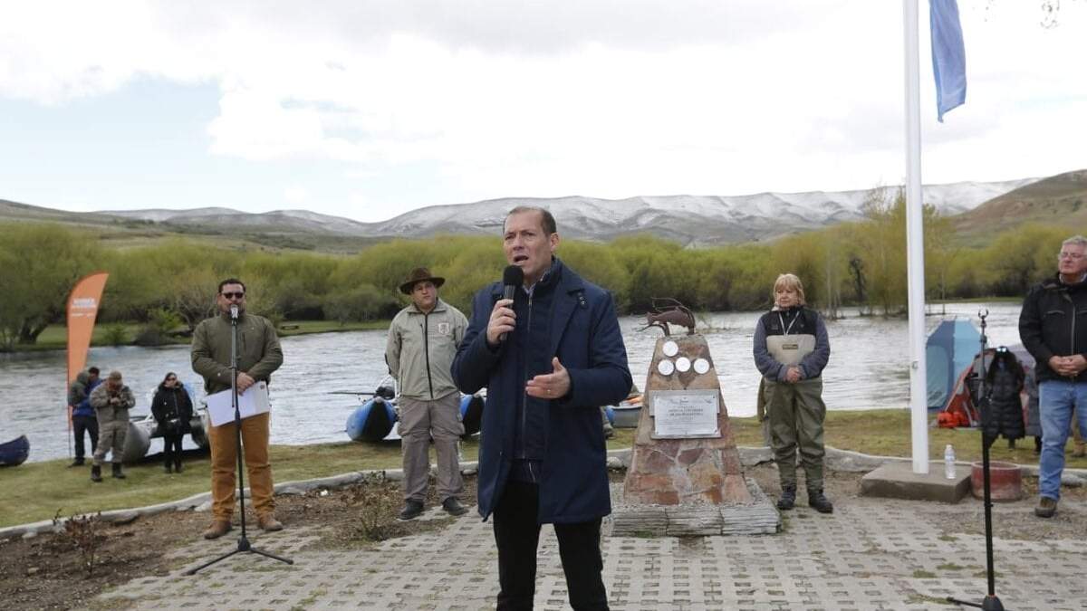 Omar Gutiérrez en Junín de los Andes. Fuente: (X).