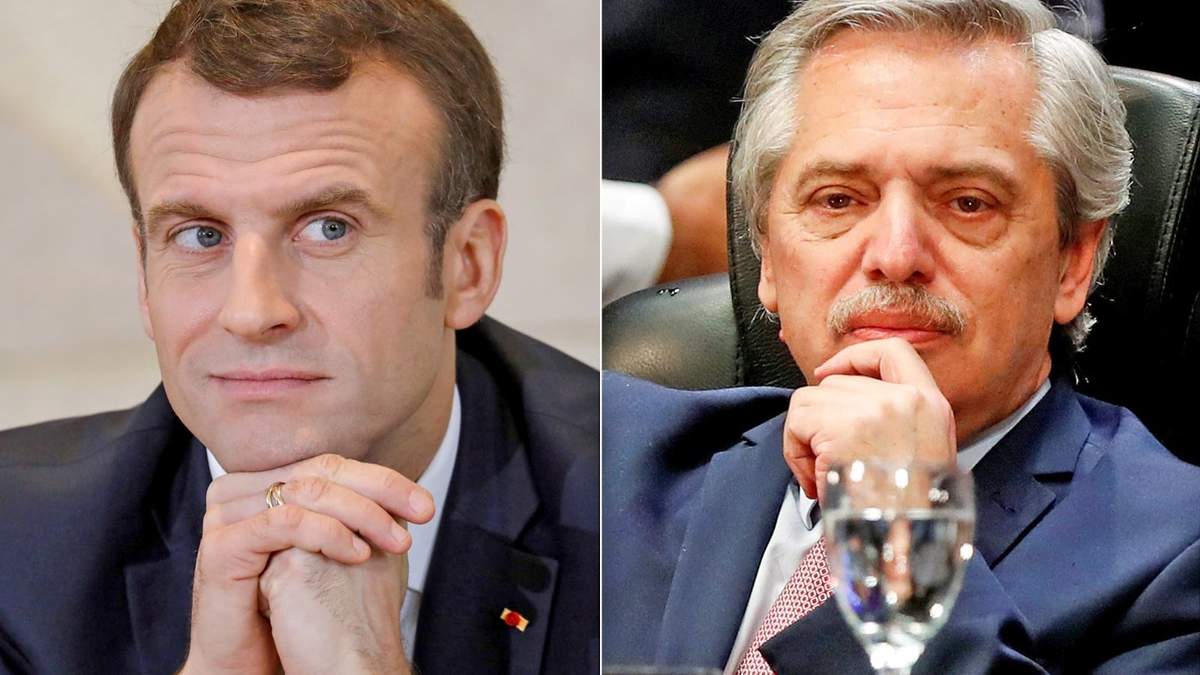 Macron y Fernández. Fuente: (Twitter)