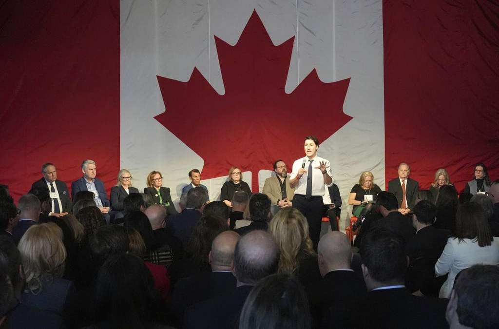 Justin Trudeau, durante una cumbre económica en Toronto el viernes 7 de febrero de 2025
