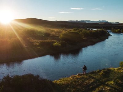Un río se congeló en Río Negro: así quedó