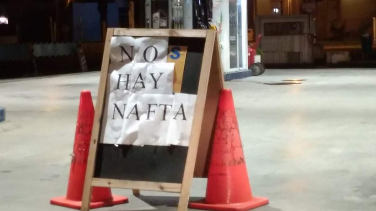 Faltante de combustibles en Neuquén. Fuente: (Twitter)