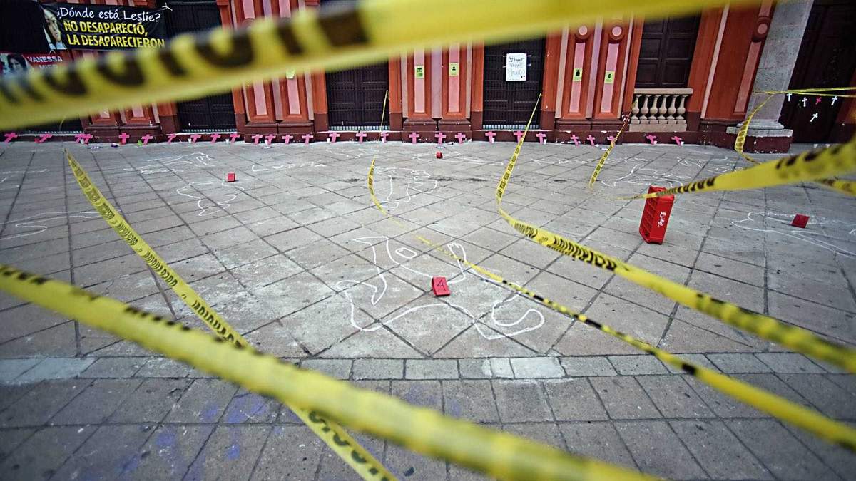 Una protesta contra la violencia en Colima