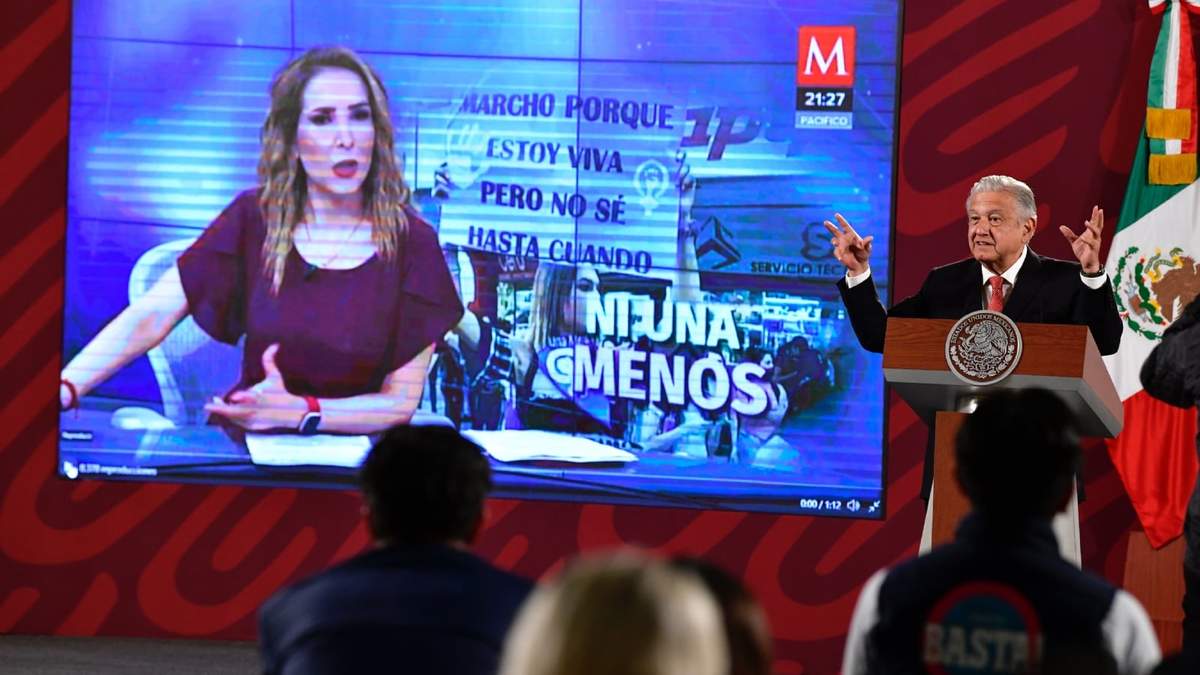 El presidente López Obrador en su conferencia matutina