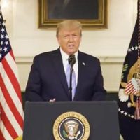 Tras castigo, Trump deja de hablar del "fraude" y condena la violencia en el Capitolio