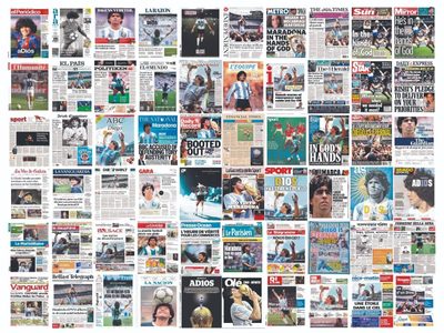 Maradona y la albiceleste eternizados en las tapas de los diarios del mundo