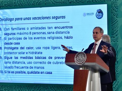 López-Gatell presenta el decálogo para unas "vacaciones seguras" en Semana Santa