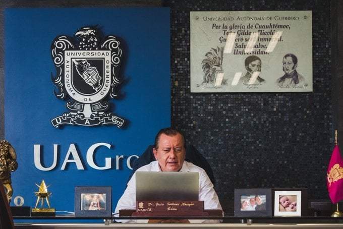 Javier Saldaña, rector de la Universidad Autónoma de Guerrero (UAGro) en 2021