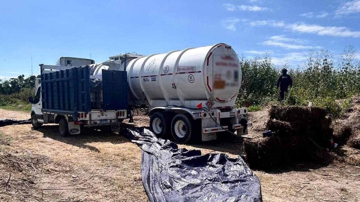 La pipa usada para robar el combustible