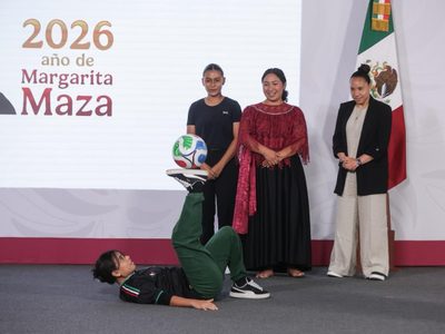Ellas son las ganadoras de boletos para el Mundial; así mostraron su talento en la mañanera (Video)