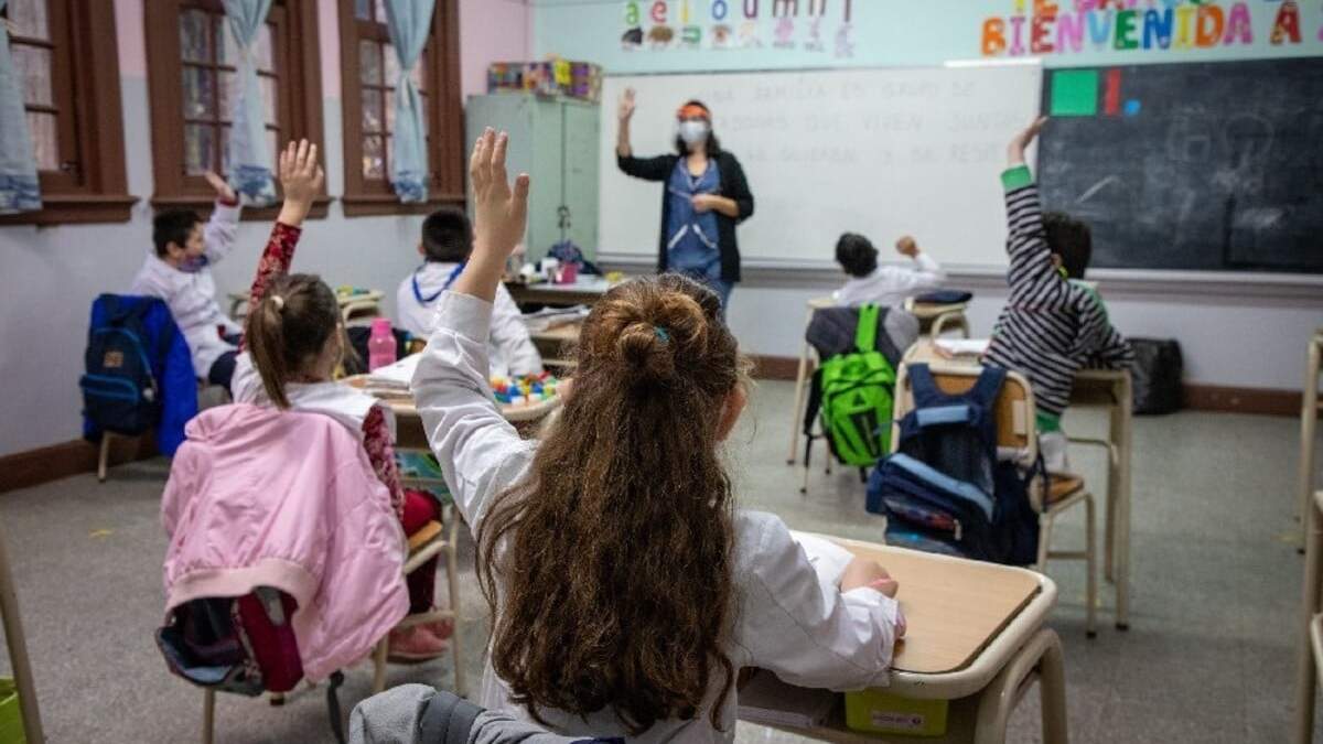 Clases presenciales en Río Negro. Fuente: (Twitter)