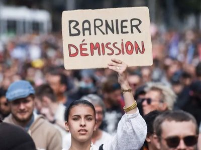 Protestan en Francia contra nombramiento de Barnier como nuevo primer ministro
