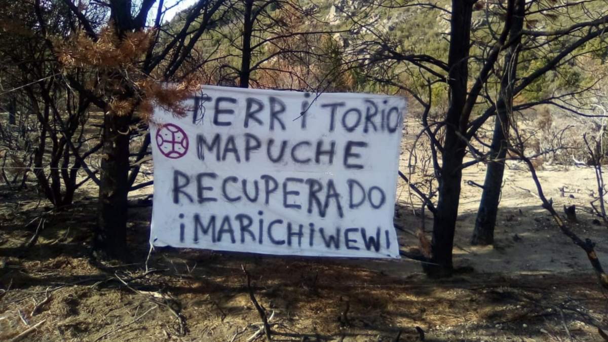 La lof Quemquemtreu sostiene que las tierras de Cuesta del Ternero le pertenecen por herencia ancestral. Fuente: (Twitter)