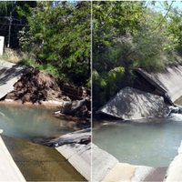 Alto Valle: rompieron un canal de riego y tres mil hectáreas se quedaron sin agua