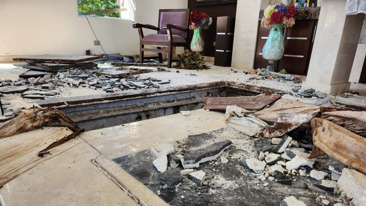 Las tumbas profanadas en el mausoleo de los Dámaso en Culiacán, Sinaloa