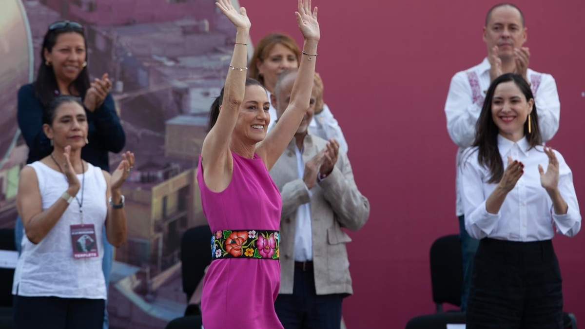Claudia Sheinbaum en su último acto público como jefa de gobierno