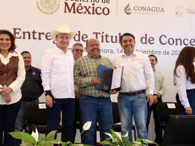 Gobiernos de Sheinbaum y Durazo fortalecen al campo sonorense con títulos de concesión de agua