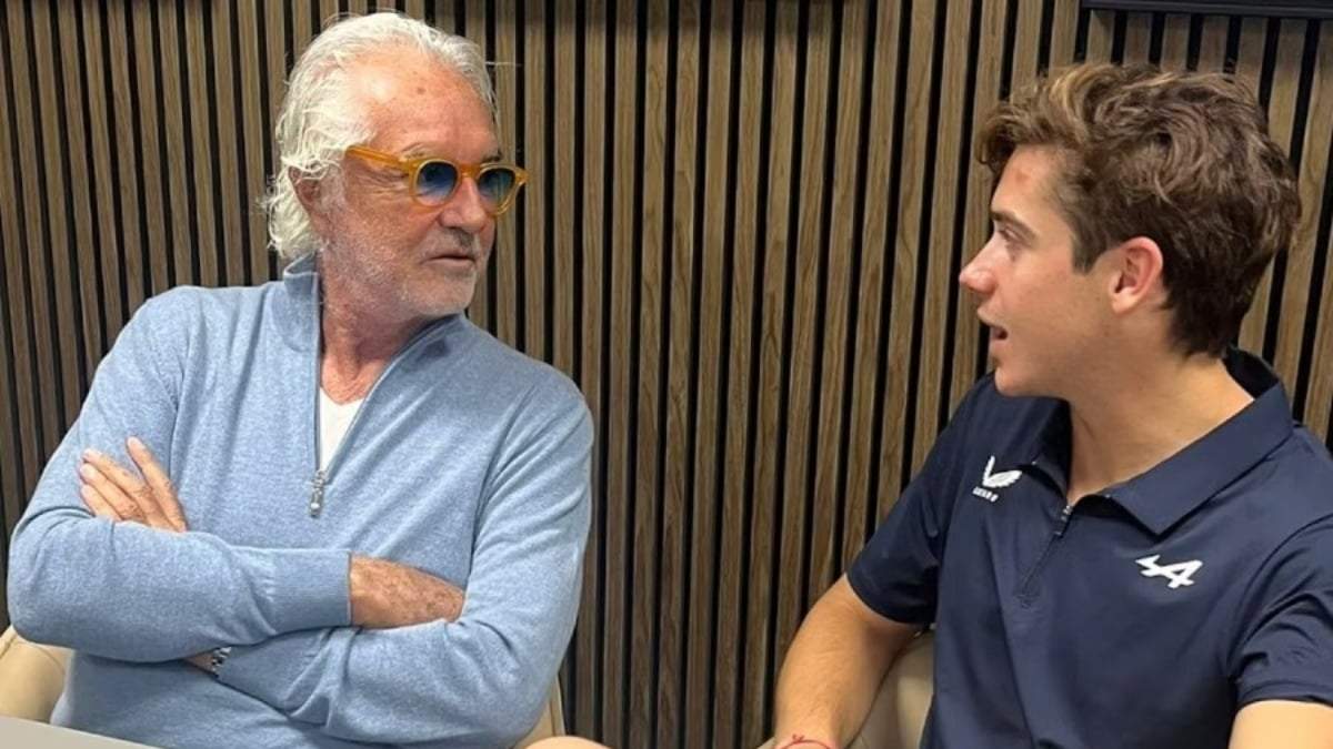Franco Colapinto y Flavio Briatore. Fuente: (X)