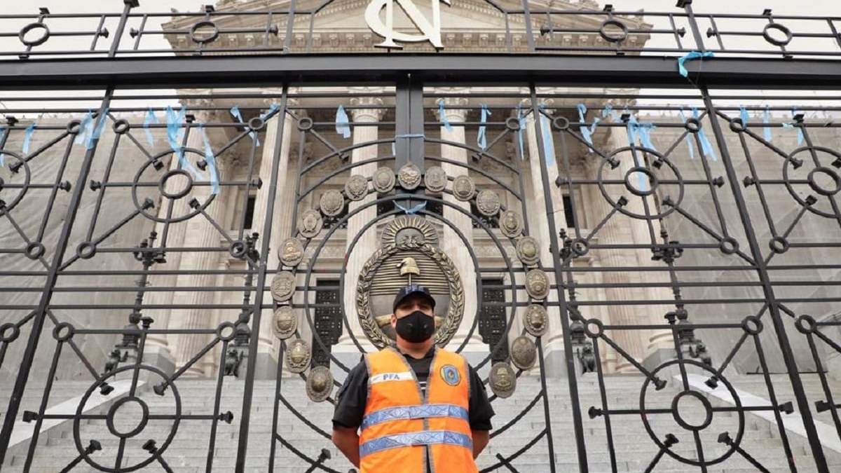 Operativo de seguridad en el Congreso. Fuente: (Twitter)