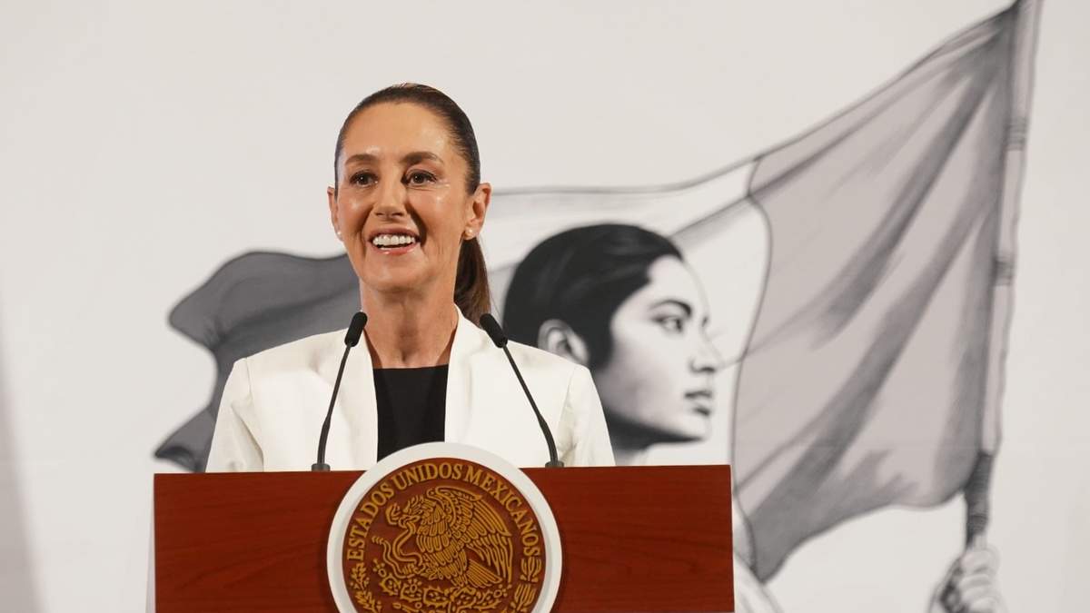 La presidenta Claudia Sheinbaum en la conferencia matutina de este jueves 24 de abril de 2025