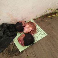 Dejan tres cabezas humanas en el centro de Tecolutla
