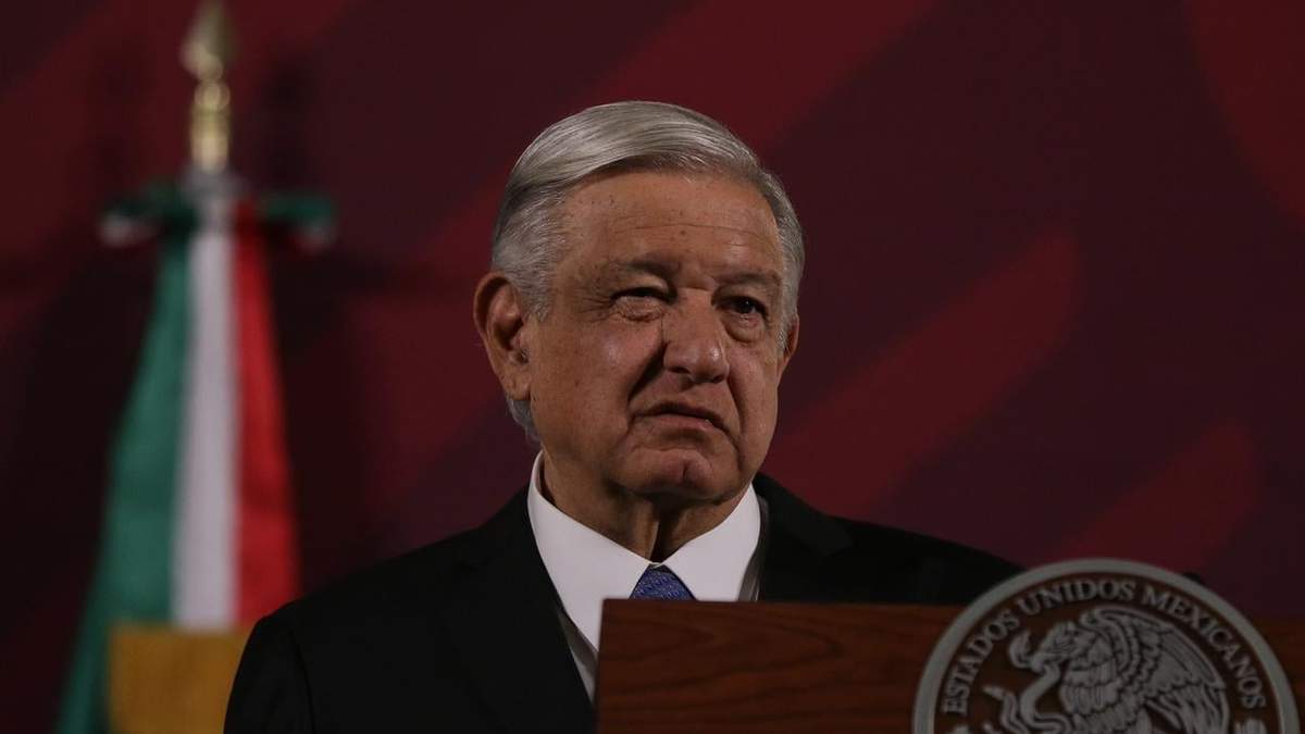 El presidente en Palacio Nacional este lunes