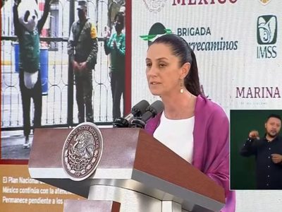 Sheinbaum presume, en la mañanera y desde Campeche, logros de vacunación en la CDMX