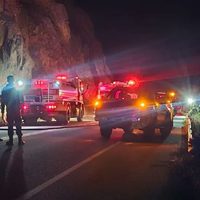Fuerte operativo de bomberos por un incendio forestal en la ruta 40, cerca de San Martín de los Andes