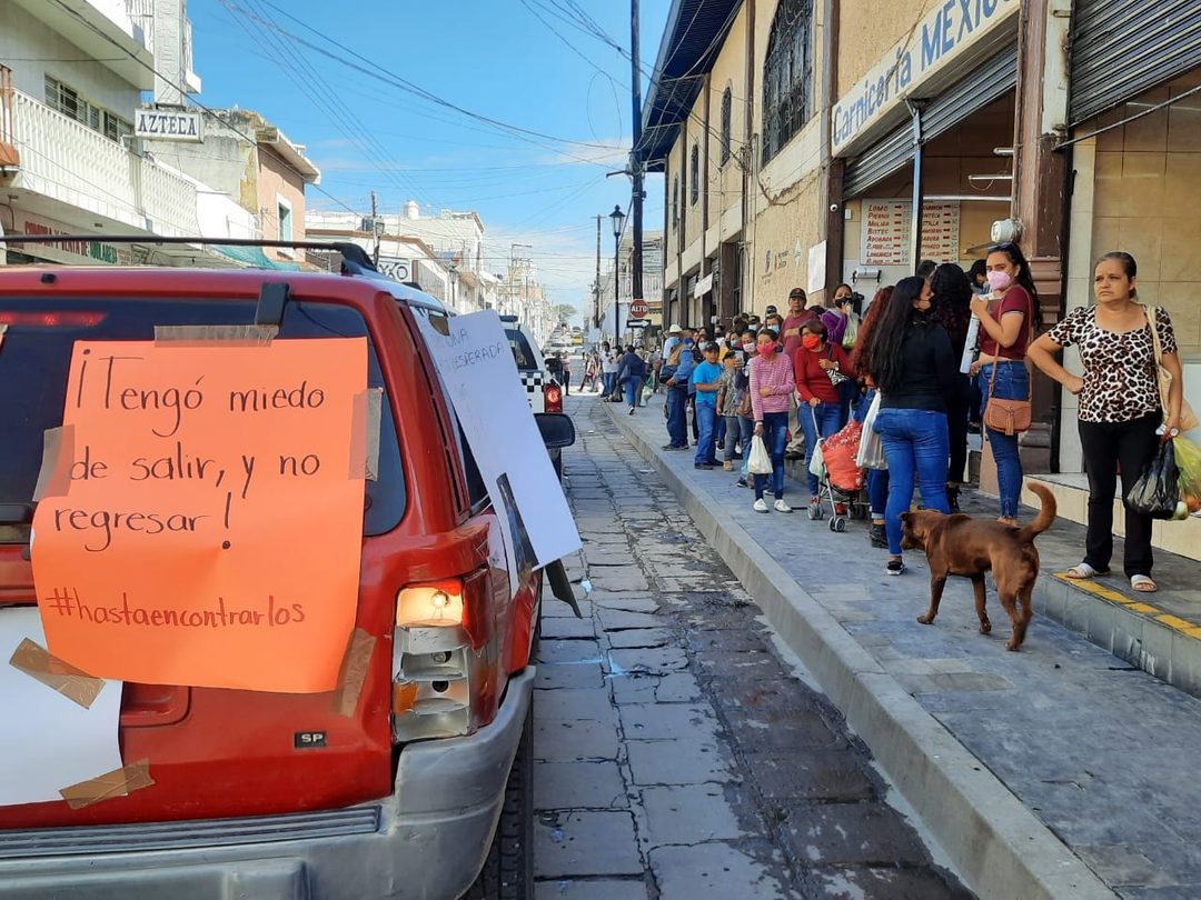 Manifestación por las calles de Teocaltiche