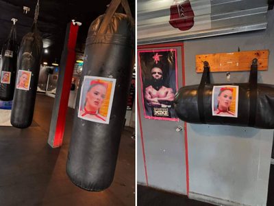 Tunden a club de box por exhibir costales con el rostro de Gala Montes, de La Casa de los Famosos
