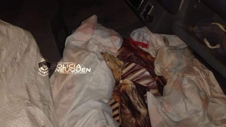 Carne de contrabando. Fuente: (Policía de Neuquén)