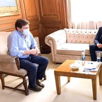Gustavo Melella se reunió en Casa Rosada con el ministro del Interior, Eduardo de Pedro