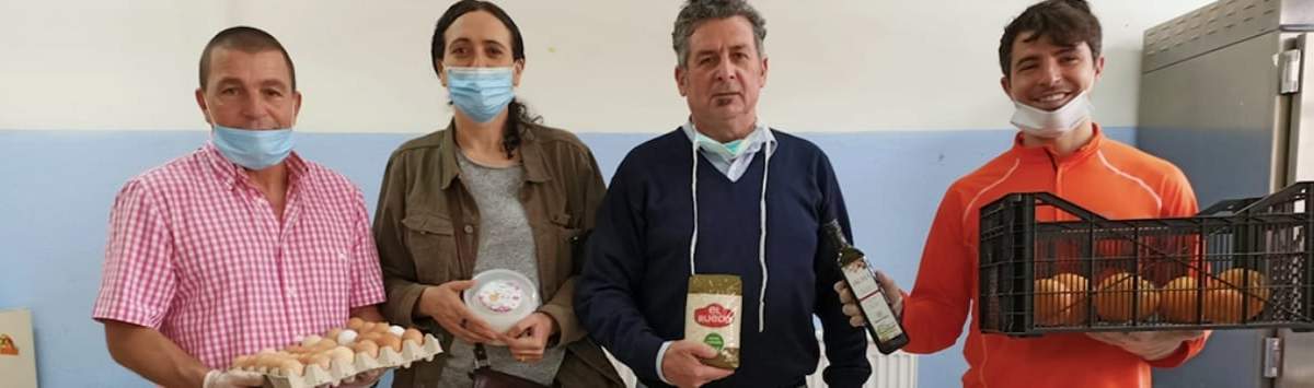 Exitosa donación de alimentos en España.  Fuente: (Twitter)