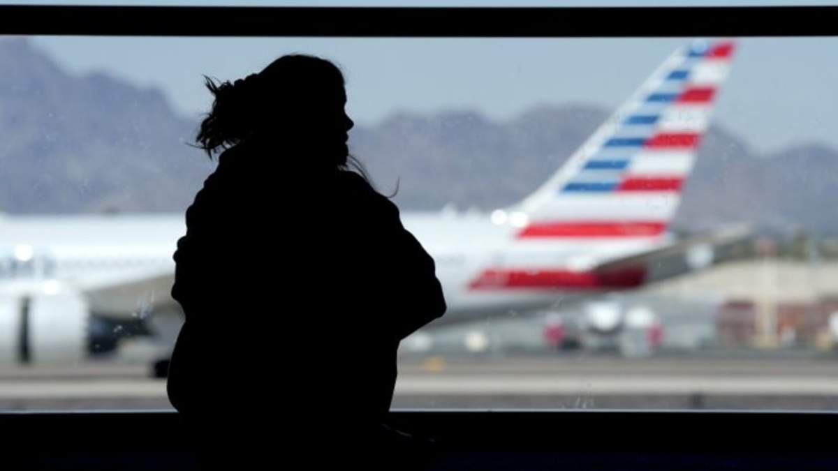 Cola de un avión de American Airlines