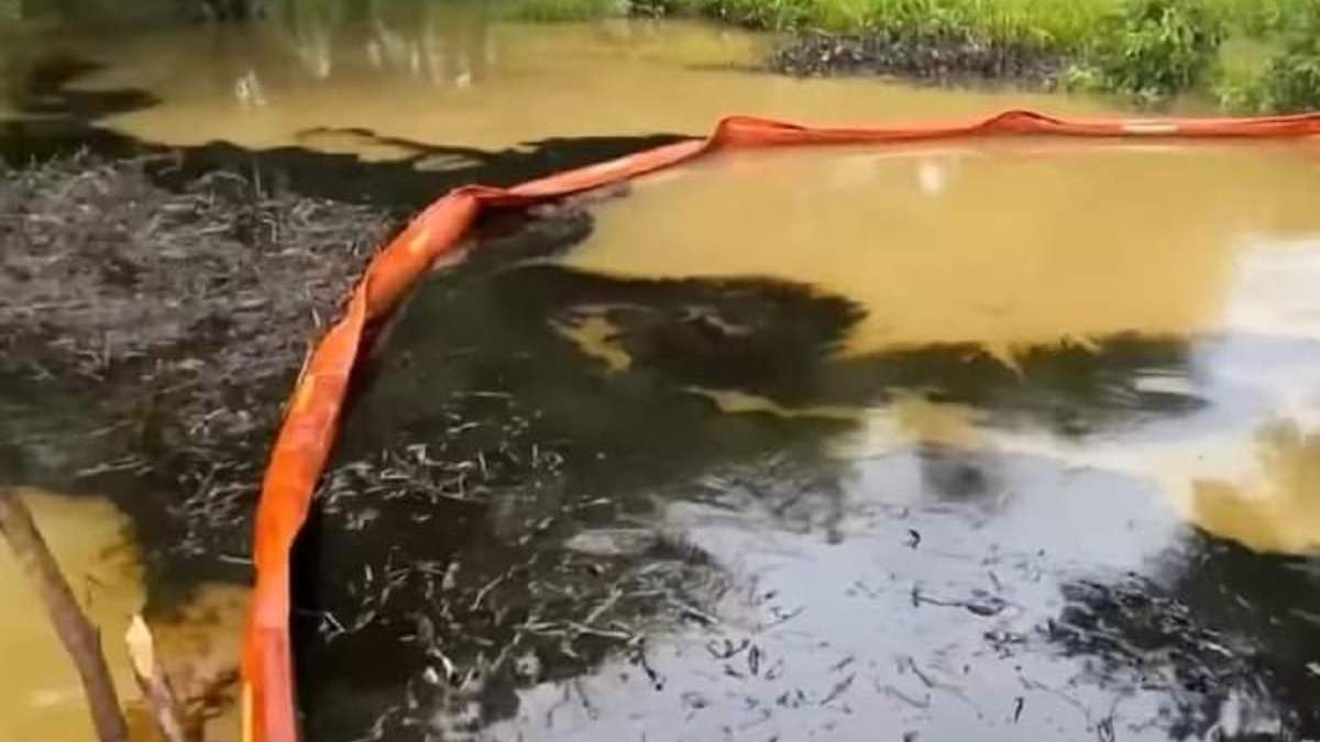 El derrame en el Río Mezcalapa