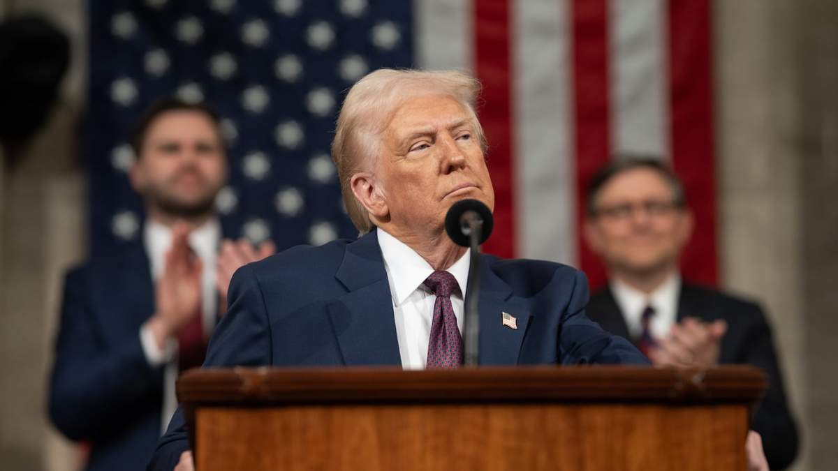 Donald Trump en su discurso del Estado de la Unión