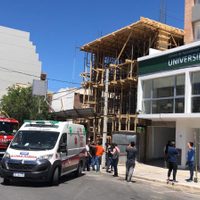 Urgente: se desmoronó una obra en Neuquén Capital, hay cuatro heridos